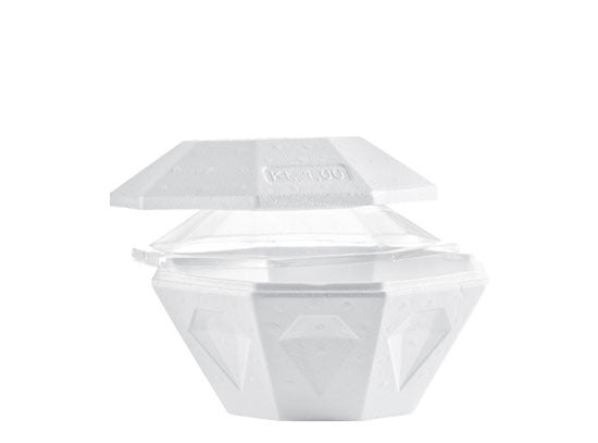 White Takeout Container Diamond - 0.5 L