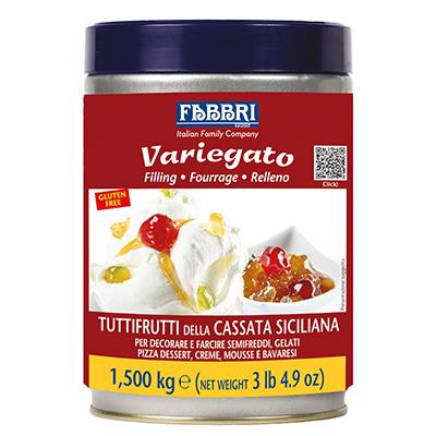 TUTTIFRUTTI of CASSATA SICILIANA MARBLING - tins 1,500kg